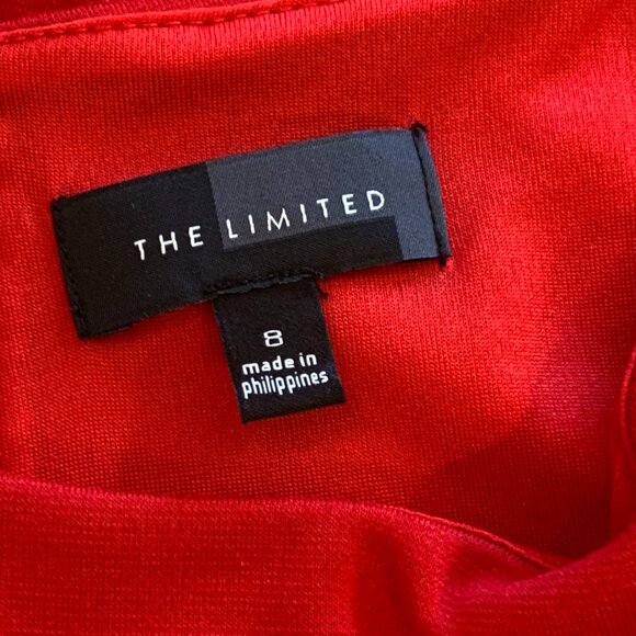 Red Body Con Dress The Limited Size 8 Elbow length sleeves - Picture 5 of 8